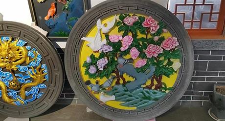 仿古磚雕圓形掛件